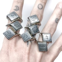 Image 3 of Horoscope signet rings in sterling silver (limited edition prototypes)
