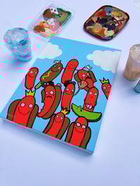 Image 1 of the great American Hot Dog (original painting)