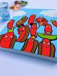 Image 3 of the great American Hot Dog (original painting)