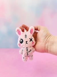 Image 1 of Gurokawa Kawaii Creepy Cute Pink Bunny Plush Bag Charm Keychain