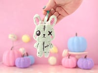 Image 3 of Gurokawa Kawaii Plush Dead Bunny Plush Bag Charm Keychain