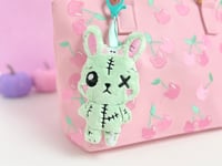 Image 2 of Gurokawa Kawaii Plush Dead Bunny Plush Bag Charm Keychain