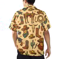 Image 5 of Men's All Over Print Hawaiian Shirt YIPPEE-KI-YAY