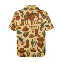 Image 4 of Men's All Over Print Hawaiian Shirt YIPPEE-KI-YAY