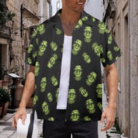 Image 3 of Men's All Over Print Hawaiian Shirt FRANKENSTYLE