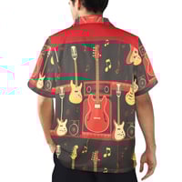 Image 5 of Men's All Over Print Hawaiian Shirt GUITAR STORE