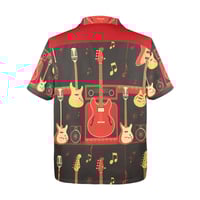 Image 4 of Men's All Over Print Hawaiian Shirt GUITAR STORE