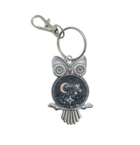 Image 3 of Silver Owl Keyring ~ various colours available 