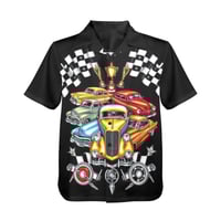 Image 2 of Men's All Over Print Hawaiian Shirt CHECKERED PAST