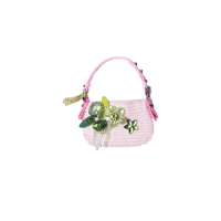 CANDY GREEN FLOWER HANDBAG