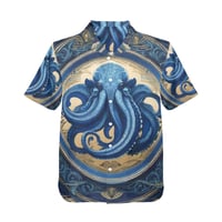 Image 2 of Men's All Over Print Hawaiian Shirt CTHULHU BLUES