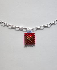 Image 1 of flower bud chain charmer (maroon)