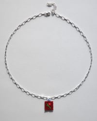 Image 2 of flower bud chain charmer (maroon)