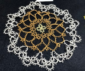 Image of 2 Vintage Tatted Doilies 