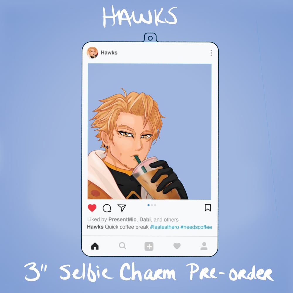 Hawks Inspired Coffee Selfie Charm