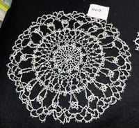 Image 3 of 2 Vintage White Tatted Doilies 
