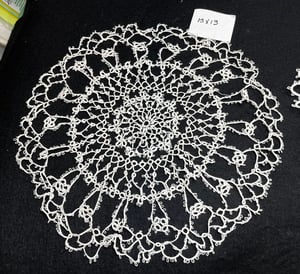 Image of 2 Vintage White Tatted Doilies 