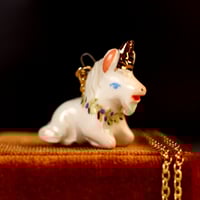 Blue Eyed Unicorn Necklace