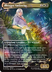 Estinien Varlineau (Borderless) (Chocobo Track Foil) - Commander: FINAL FANTASY - Near Mint
