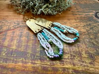 Image 10 of Peaces of Luanda in natural and blue beaded brass  n54