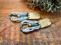 Image 13 of Peaces of Luanda in natural and blue beaded brass  n54