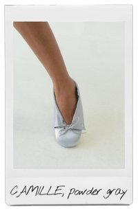 Image 1 of the CAMILLE ballerina flat in powder gray