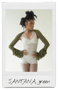 Image 1 of the SANTANA bolero in green