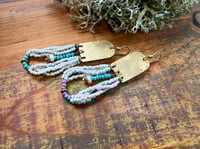 Image 15 of Peaces of Luanda in natural and blue beaded brass  n54