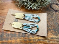 Image 7 of Peaces of Luanda in natural and blue beaded brass  n54