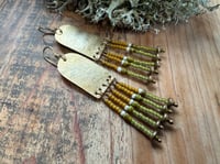 Image 3 of Peaces of Luanda in greenish and yellow earrings n2