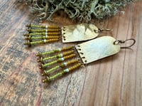 Image 1 of Peaces of Luanda in greenish and yellow earrings n2