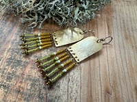 Image 5 of Peaces of Luanda in greenish and yellow earrings n2