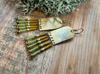 Image 10 of Peaces of Luanda in greenish and yellow earrings n2