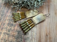 Image 11 of Peaces of Luanda in greenish and yellow earrings n2