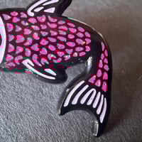 Image 3 of Pink Glitter Fish Enamel Pin