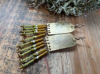 Image 14 of Peaces of Luanda in greenish and yellow earrings n2