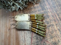 Image 15 of Peaces of Luanda in greenish and yellow earrings n2