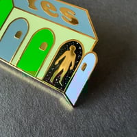 Image 2 of Khruangbin Evan’s Third Room YES! Enamel Pin, Limited Run of 88