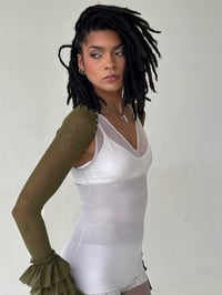 Image 3 of the SANTANA bolero in green