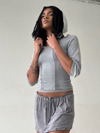 Image 4 of the SIREN polo in gray