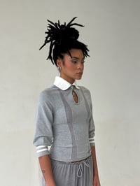Image 2 of the SIREN polo in gray