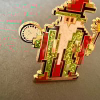 Image 4 of Rasta Wizard Enamel Pin on Shiny Gold