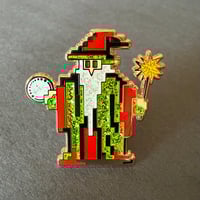 Image 1 of Rasta Wizard Enamel Pin on Shiny Gold