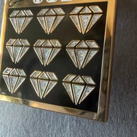 Image 2 of Shiny Gold Scratcher Enamel Pin Casino Art