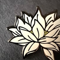 Image 2 of White Lotus Enamel Pin