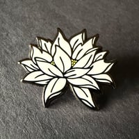 Image 1 of White Lotus Enamel Pin