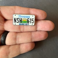 Image 3 of Nashville 615 Vintage License Plate Tennessee Enamel Pin