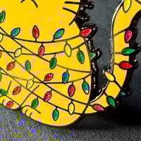 Image 2 of Grumpy Christmas Cat Enamel Pin