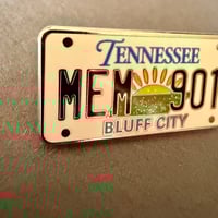 Image 3 of Memphis 901 Vintage License Plate Tennessee Enamel Pin