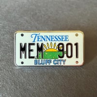 Image 1 of Memphis 901 Vintage License Plate Tennessee Enamel Pin